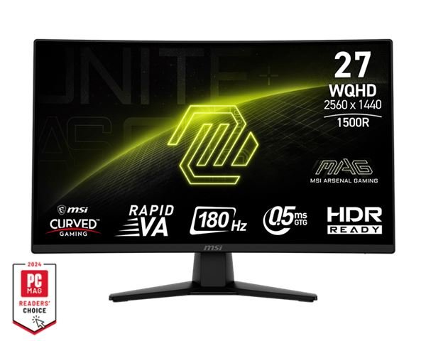 Monitor 27 MSI MAG 274CQF VA WQHD 180Hz DP/2XHDMI Curved